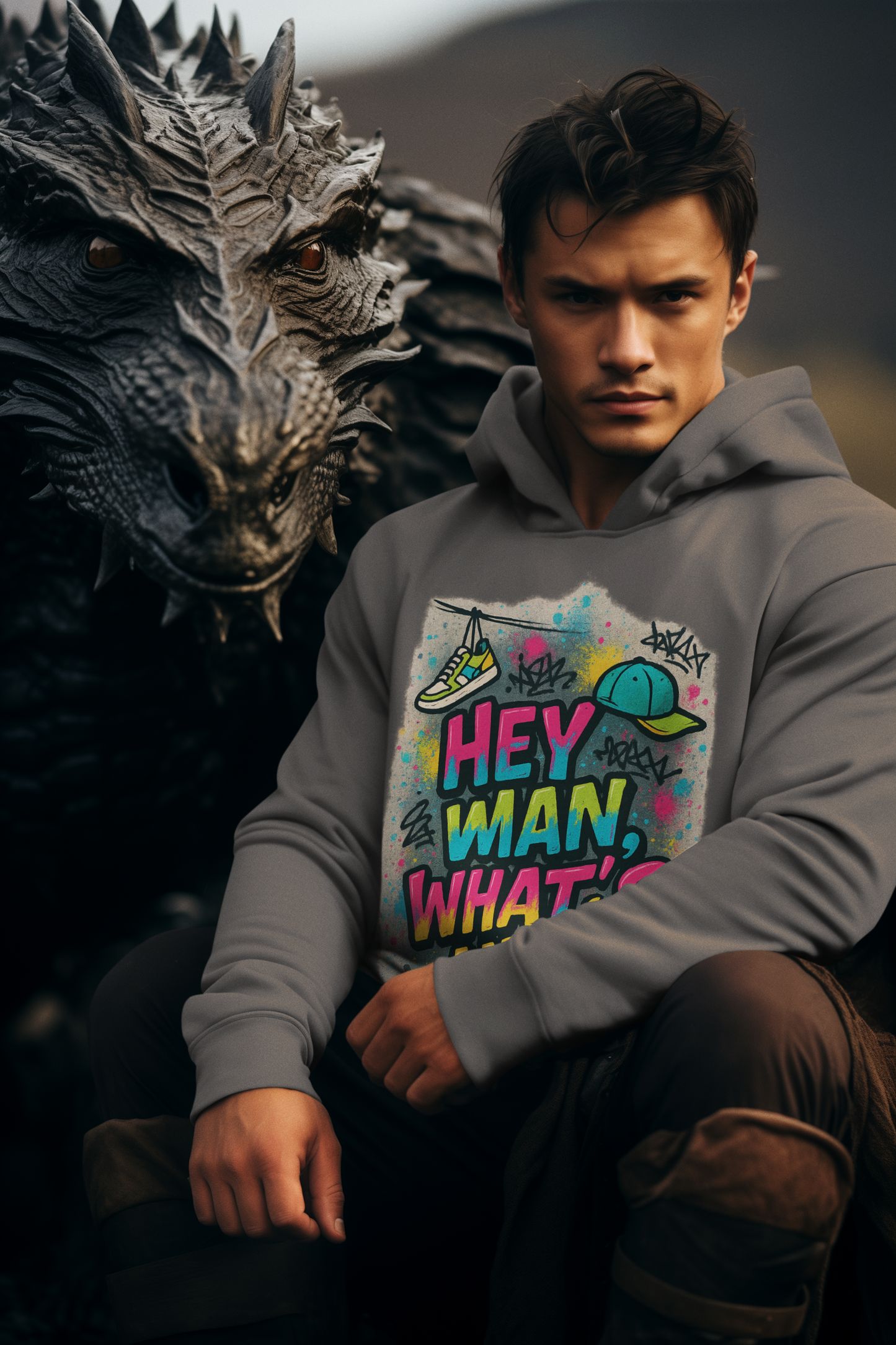 Graffiti Unisex Hoodie with DiseConSentido Design