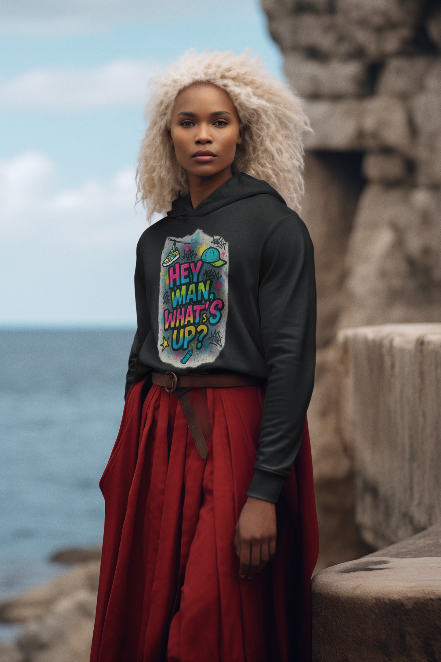 Graffiti Unisex Hoodie with DiseConSentido Design