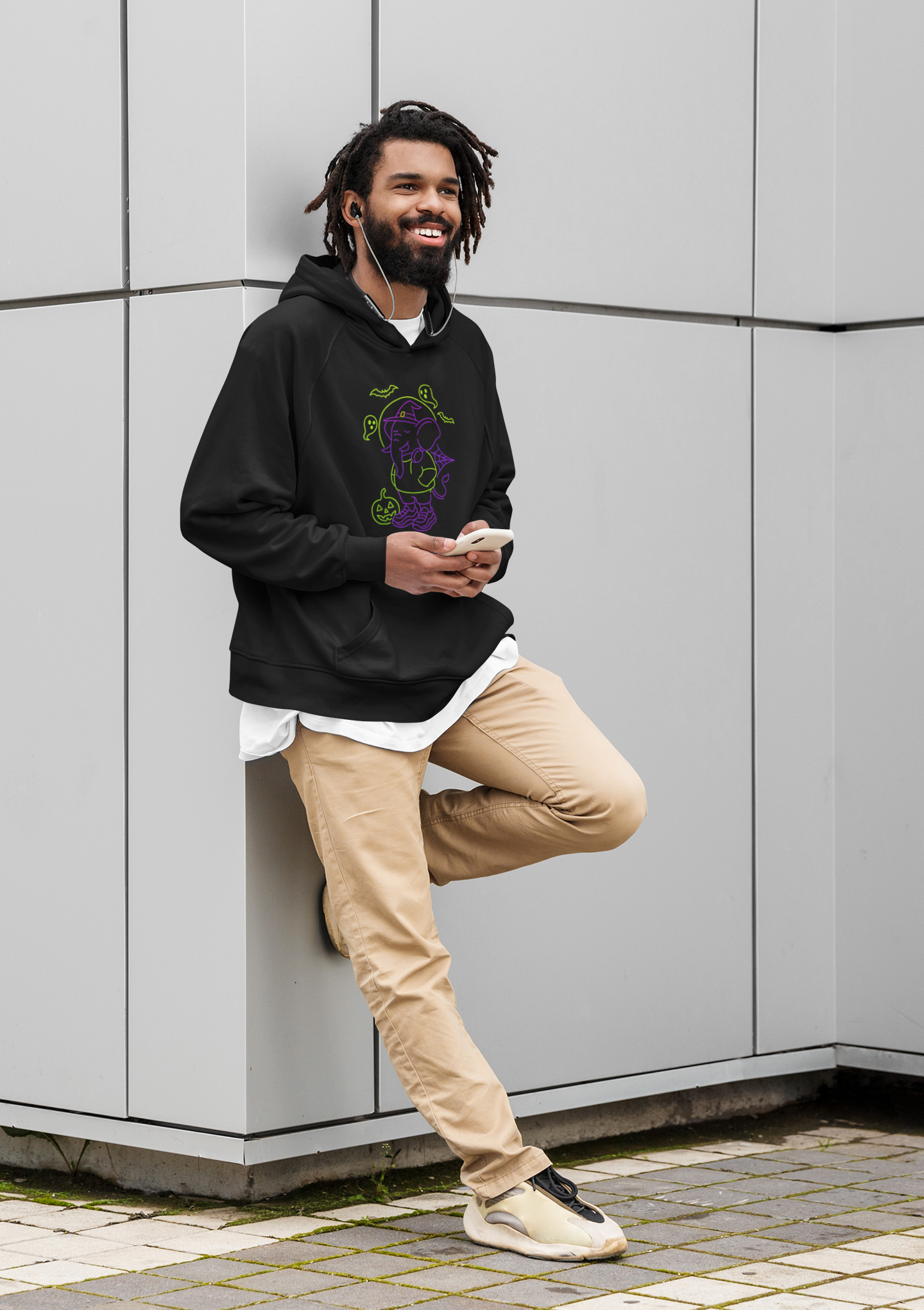 Festive Urban Elephant Hoodie