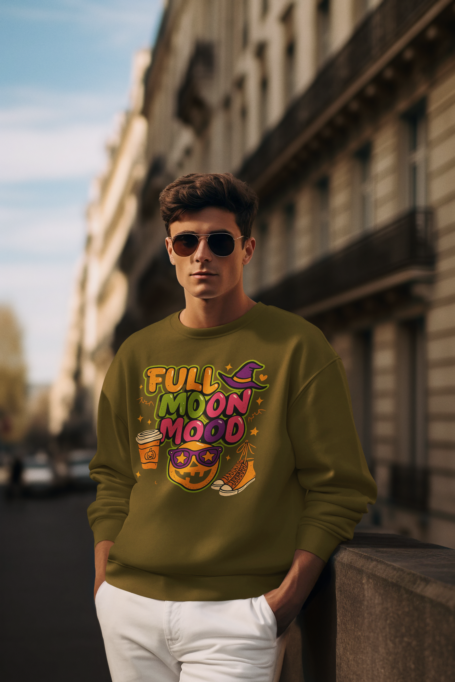 Full Moon Mood Sweatshirt - Halloween Unisex Apparel