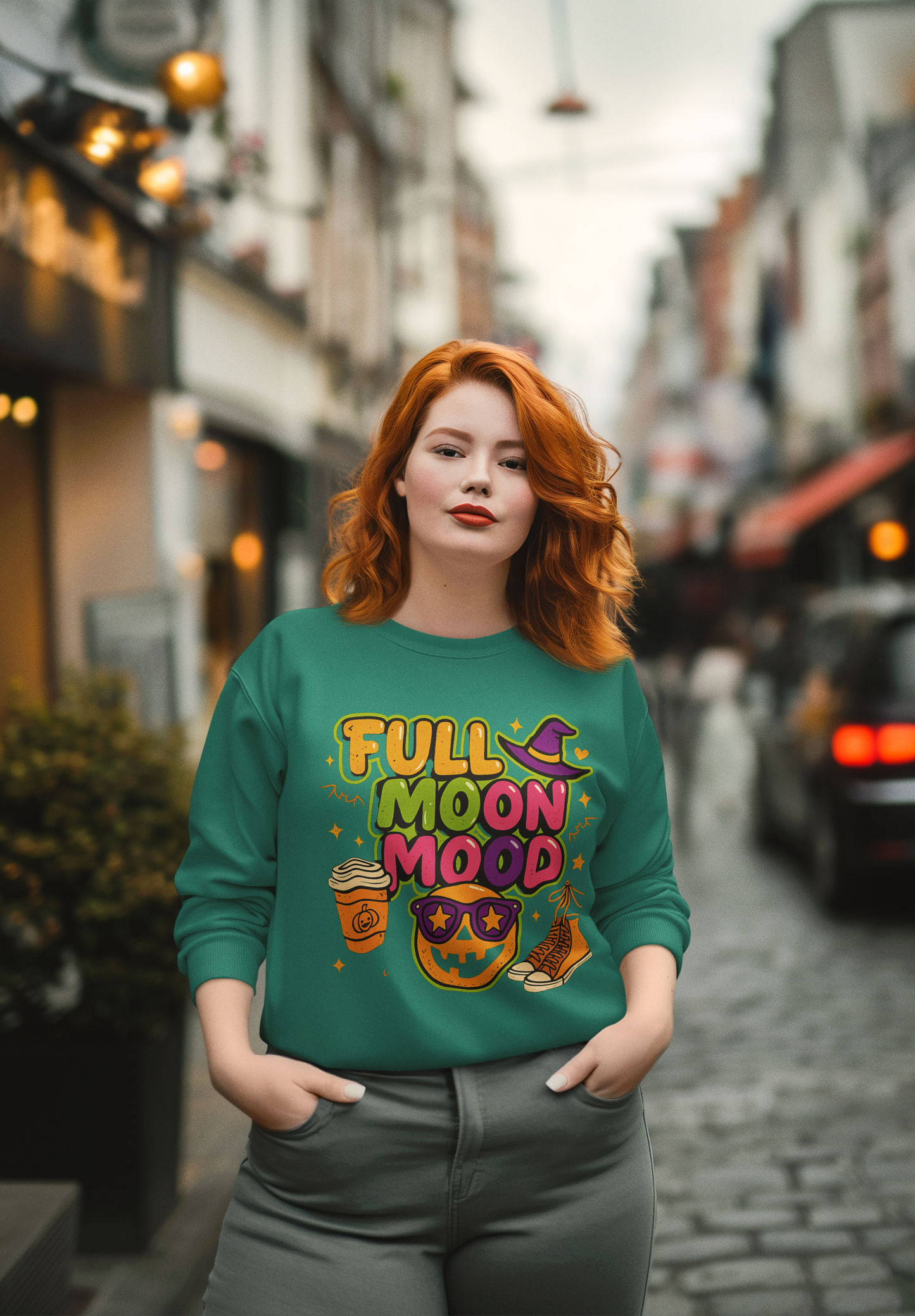 Full Moon Mood Sweatshirt - Halloween Unisex Apparel