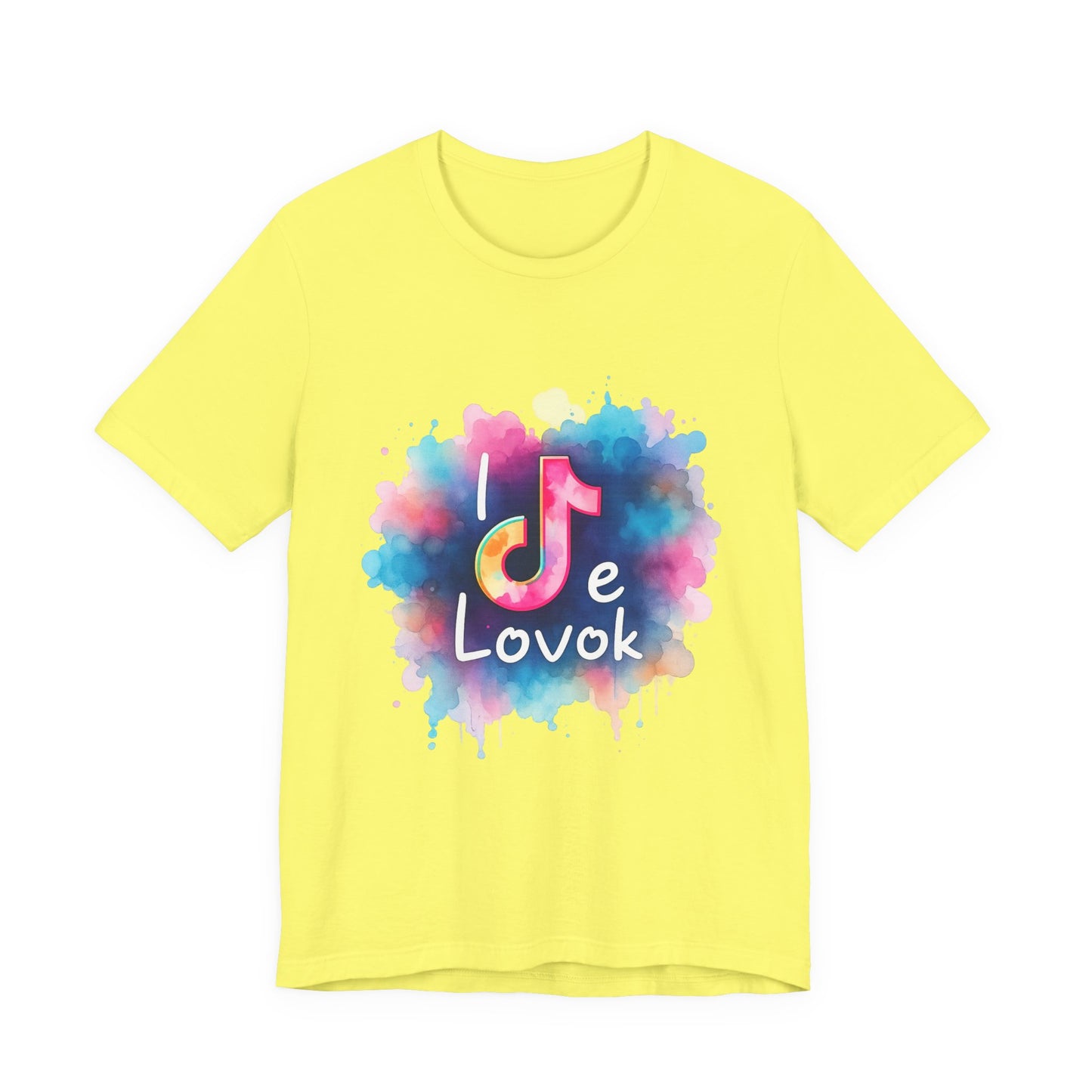Unisex Jersey Short Sleeve Tee - AMO TIK TOK - Streetwear Urbano - Sudadera DiseConSentido - Acuarela Multicolor - Logo Estilizado -