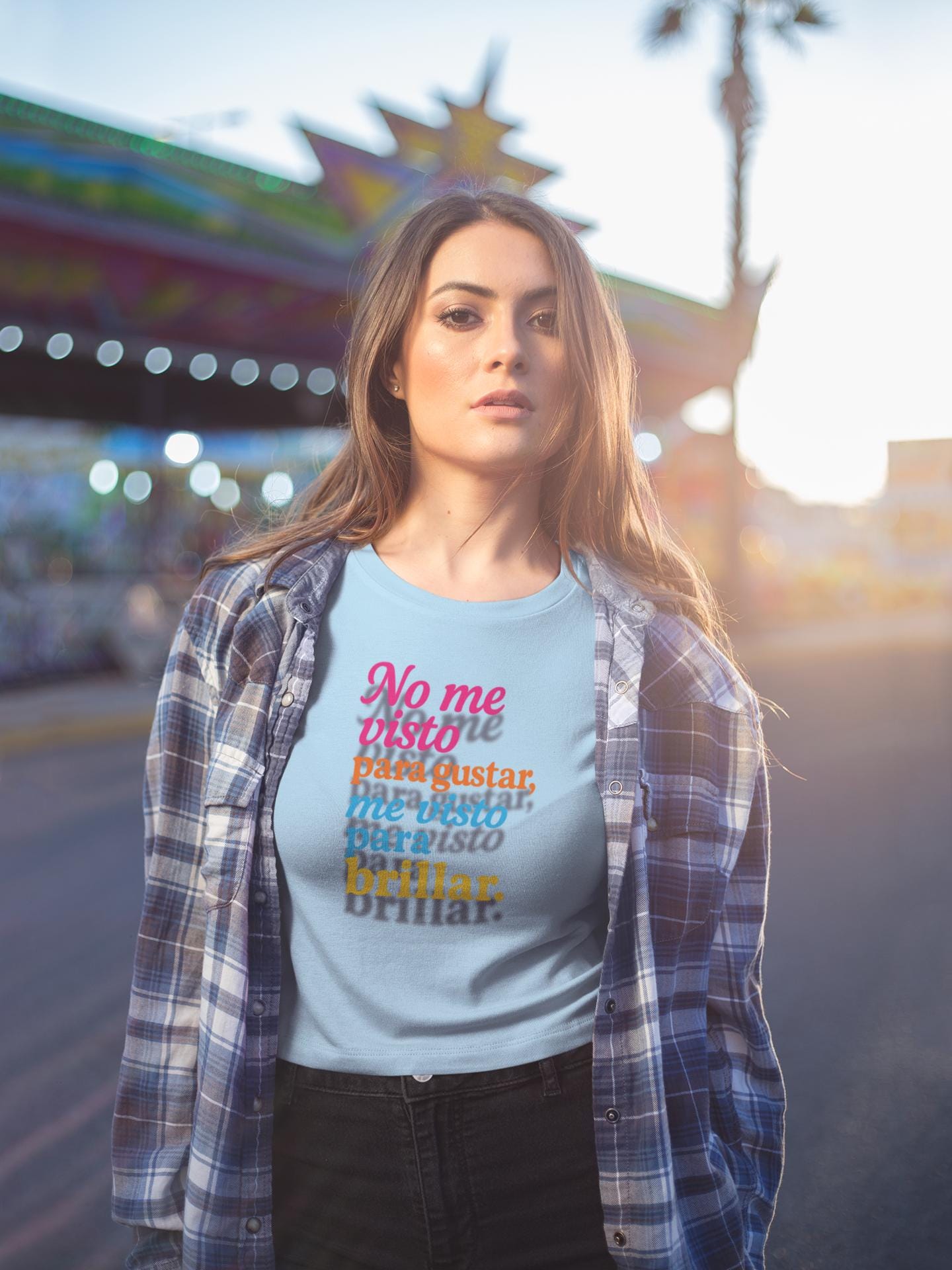 Festival Crop Top, Women's Vibrant Tee, Self Expression Retro Shirt, Bold Typography, Empowerment Graphic Tee, Music Festival Top