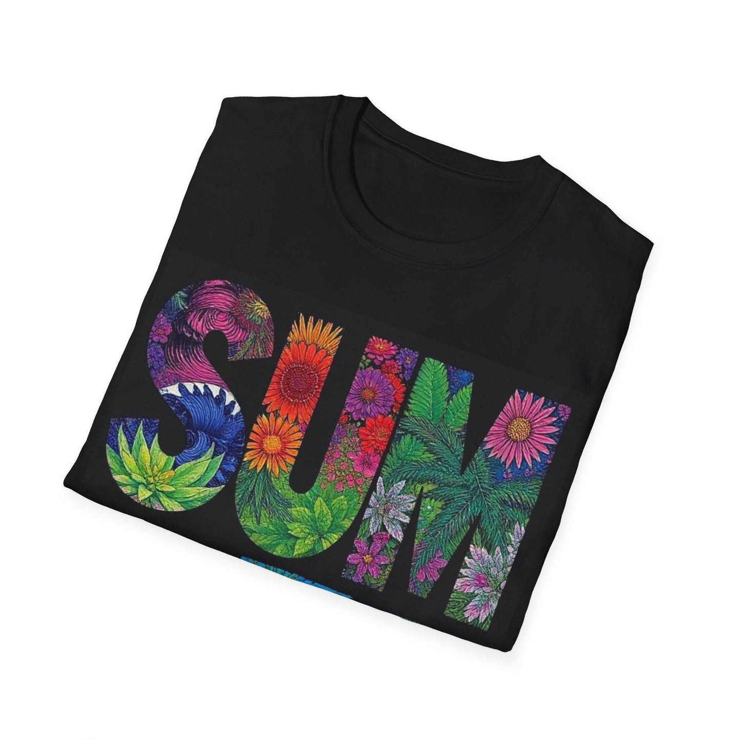 Vibrant Summer Floral Unisex T-Shirt – Playera Unisex Floral de Verano