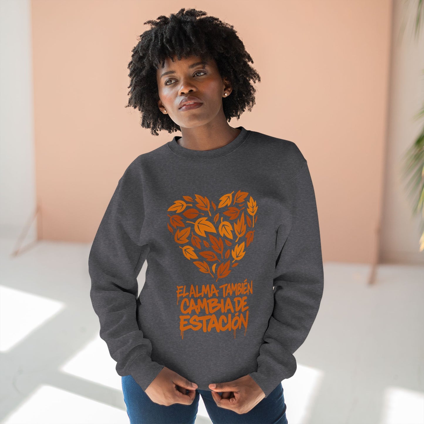 Autumnal Heart Unisex Crewneck Sweatshirt - Streetwear with a Poetic Twist
