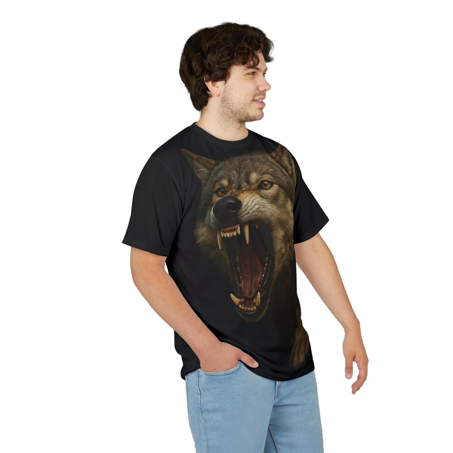 Fierce Wolf Unisex T-Shirt – Camiseta Unisex Lobo Salvaje para Amantes de la Naturaleza