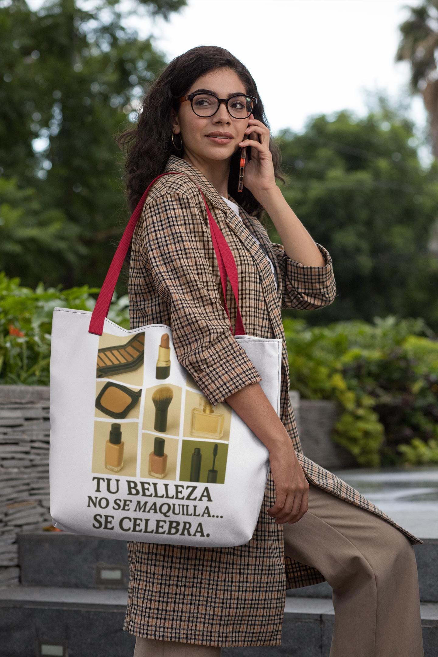 Beauty Lover Tote Bag, Cosmetic Tote, Makeup Storage Bag, Eco Friendly Bag, Gift for Her, Fashionable Tote, Beauty Theme Bag
