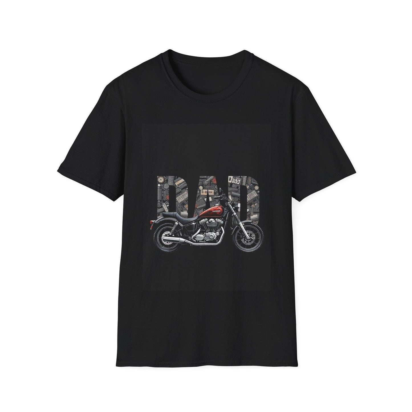 Día del Padre Unisex Softstyle T-Shirt para amantes de las motos, regalo para papá, camisa de manga corta