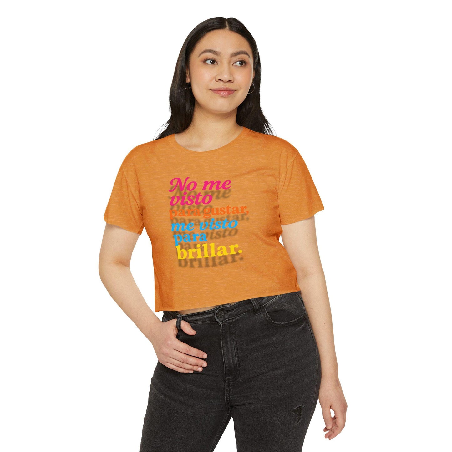Festival Crop Top, Women's Vibrant Tee, Self Expression Retro Shirt, Bold Typography, Empowerment Graphic Tee, Music Festival Top
