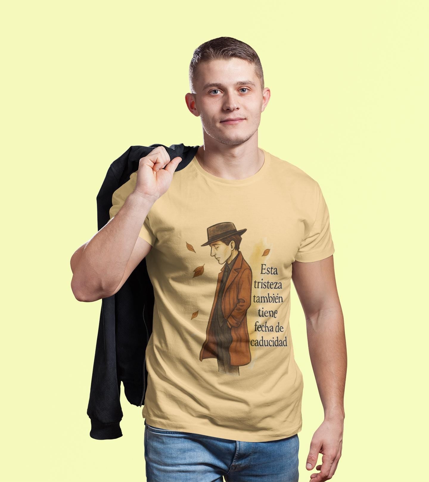 Resilience Whispers Unisex T-shirt, Fashion Illustration, Emotional Design, Autumn Aesthetic, Gift for Reflective Souls, Purposeful Apparel