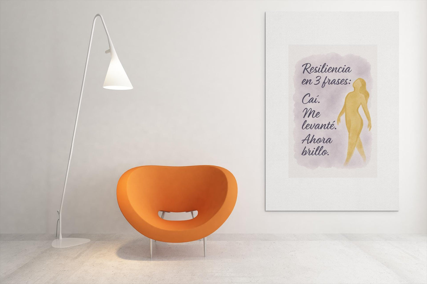 Resilience Art Print – “I Fell. I Rose. Now I Shine.” – Abstract Feminine Figure in Watercolor and Gold Accents