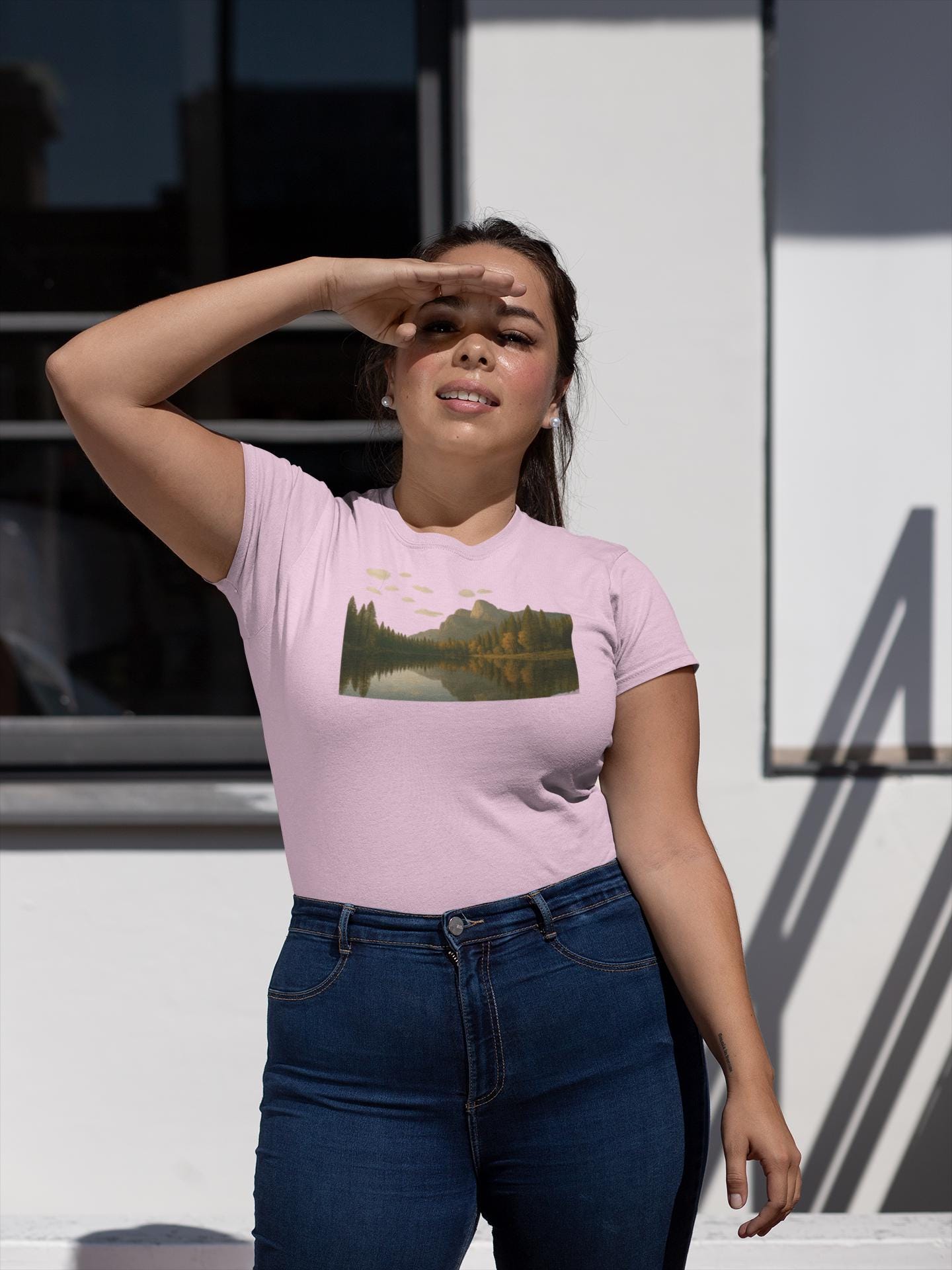 Water Reflections Unisex Garment-Dyed T-shirt, Nature Lover Tee, Fall Landscape Shirt, Ethical Comfort Wear, Emotional Art Top