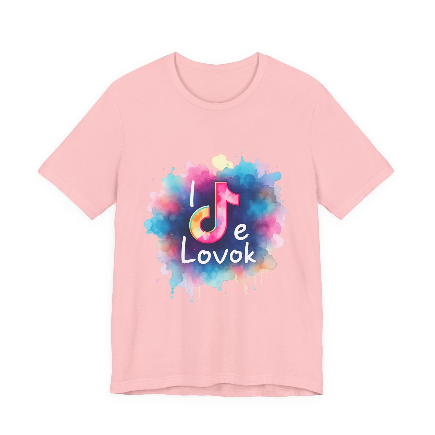 Unisex Jersey Short Sleeve Tee - AMO TIK TOK - Streetwear Urbano - Sudadera DiseConSentido - Acuarela Multicolor - Logo Estilizado -
