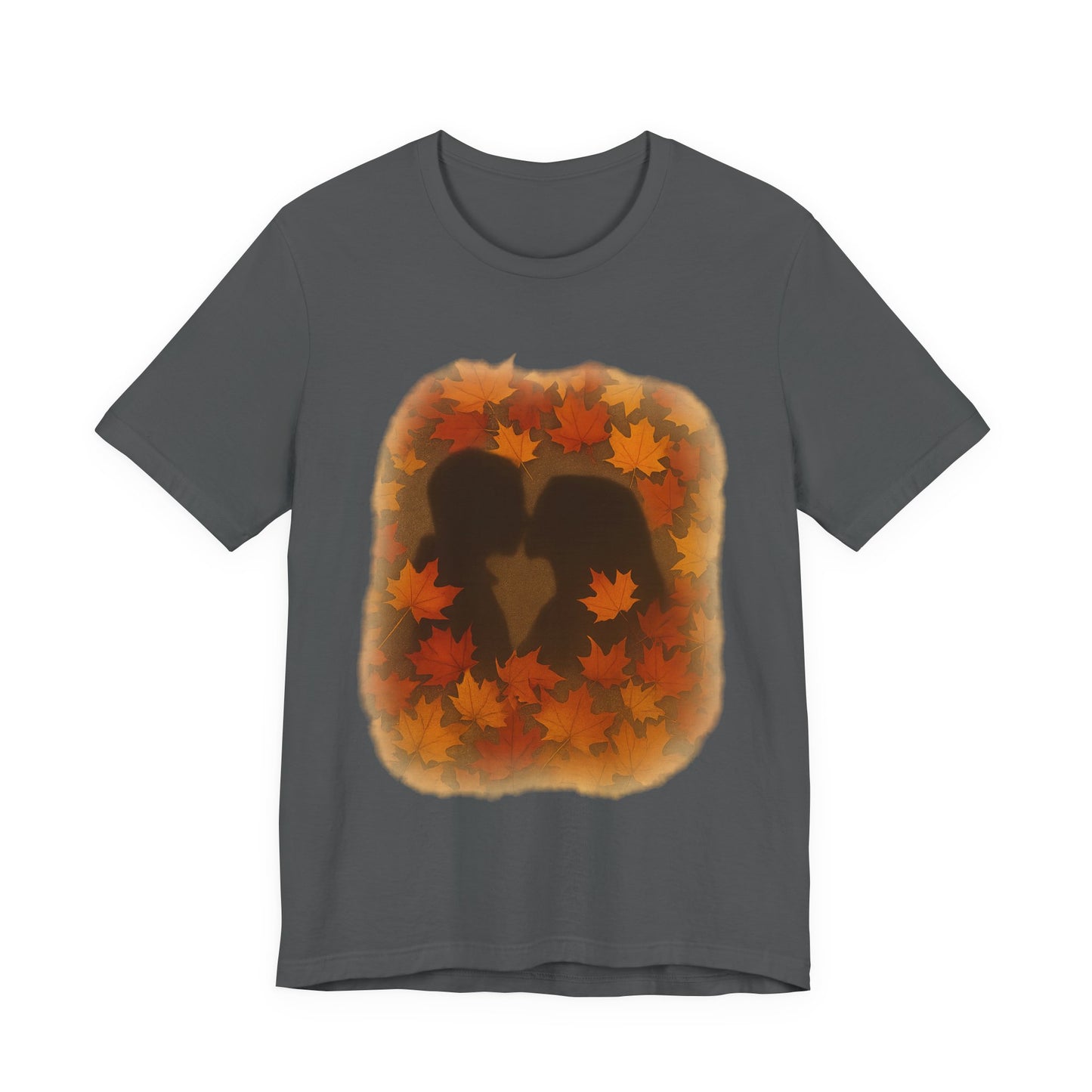 Fall Romance Short Sleeve Tee - Cozy Autumn Shirt, Perfect for Couple Gifts, Thanksgiving, Date Night, Love T-Shirt
