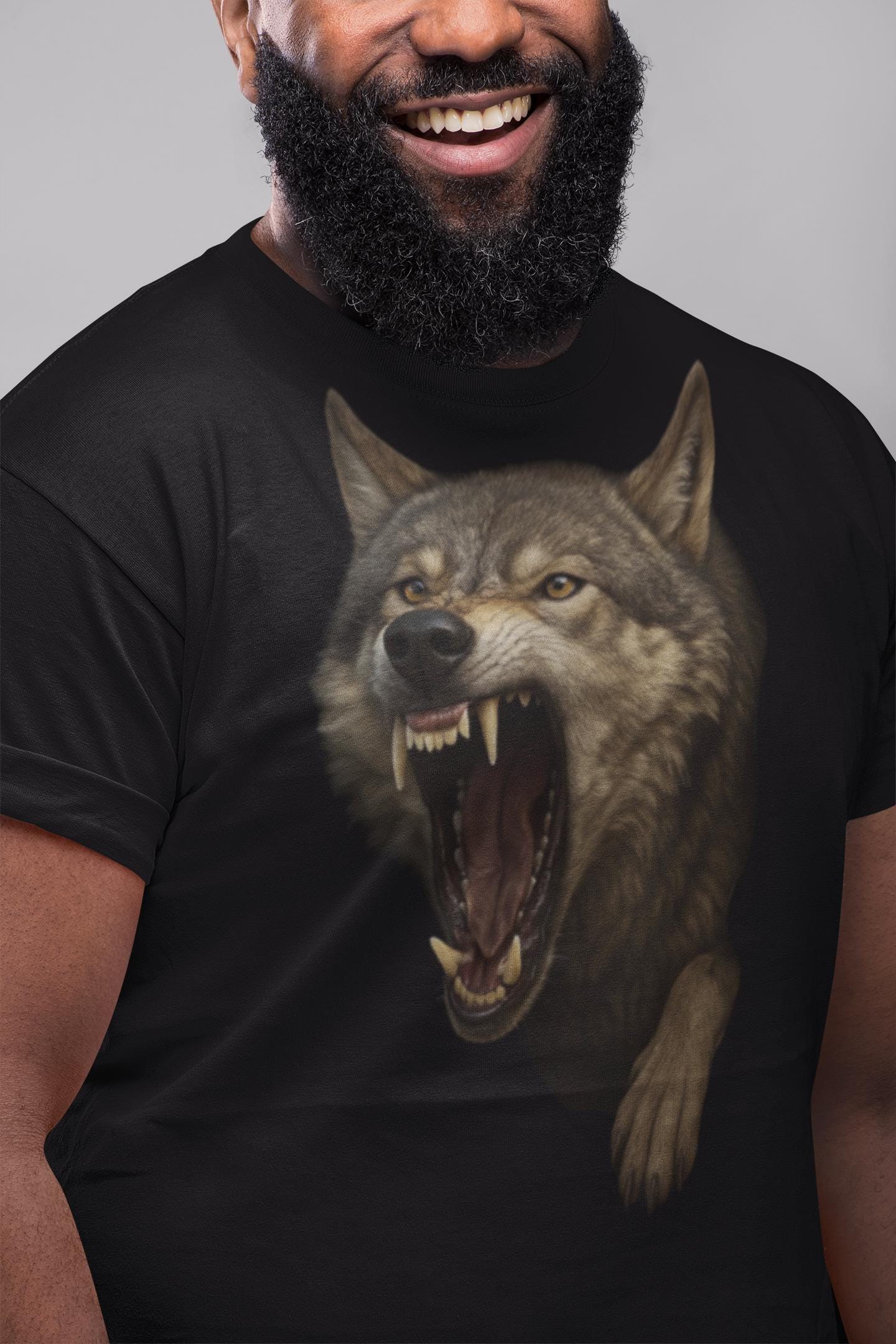 Fierce Wolf Unisex T-Shirt – Camiseta Unisex Lobo Salvaje para Amantes de la Naturaleza