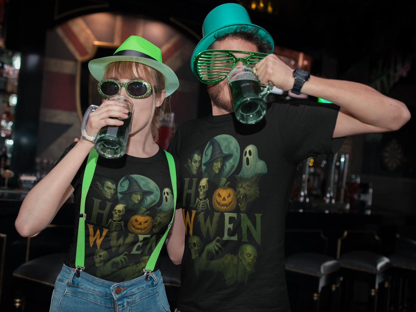 Halloween Unisex Tee, Spooky Cotton Shirt for Costume Parties & Trick-or-Treating, Seasonal Fashion Gift