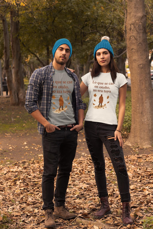 Autumn Vibes Unisex Tee, Fall Leaves Graphic Tee, Growth Reminder Shirt, Seasonal Gift Shirt, Spanish Quote Tee, Sizes S-5XL