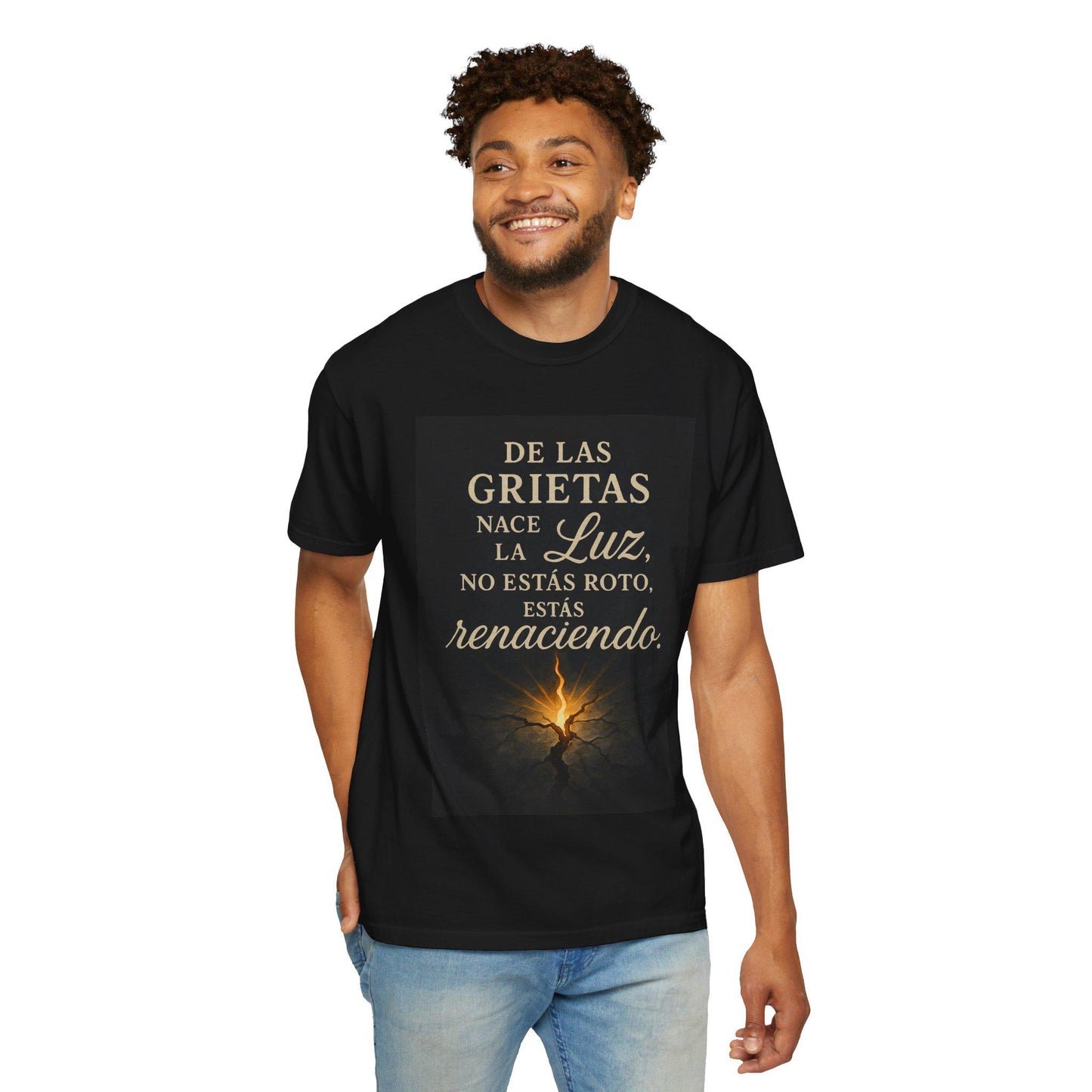 Inspirational Quote Garment-Dyed Unisex T-Shirt – Camiseta Unisex Teñida con Frase Motivadora
