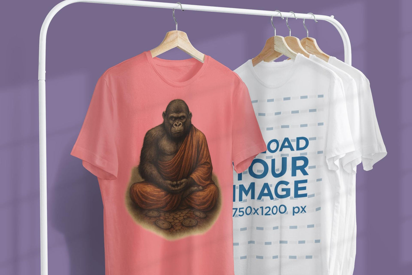 Zen Gorilla T-shirt, Spiritual Animal Tee, Comfort Colors Yoga Gift, Mindful Fashion, Relaxed Fit Unisex Shirt