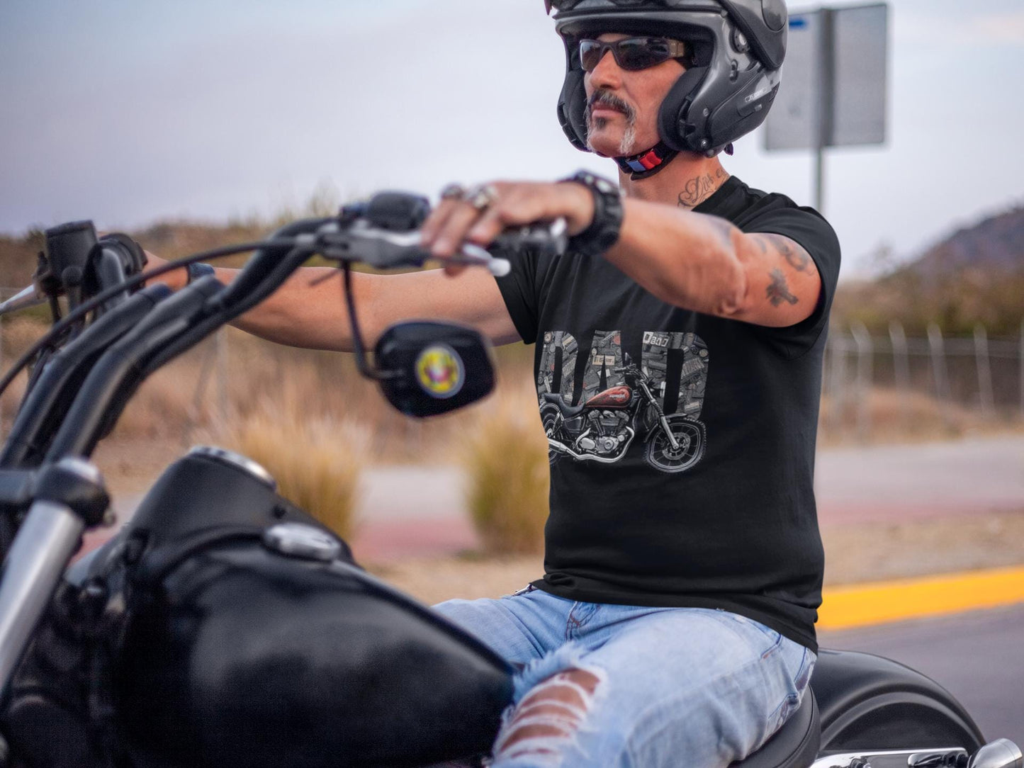 Día del Padre Unisex Softstyle T-Shirt para amantes de las motos, regalo para papá, camisa de manga corta