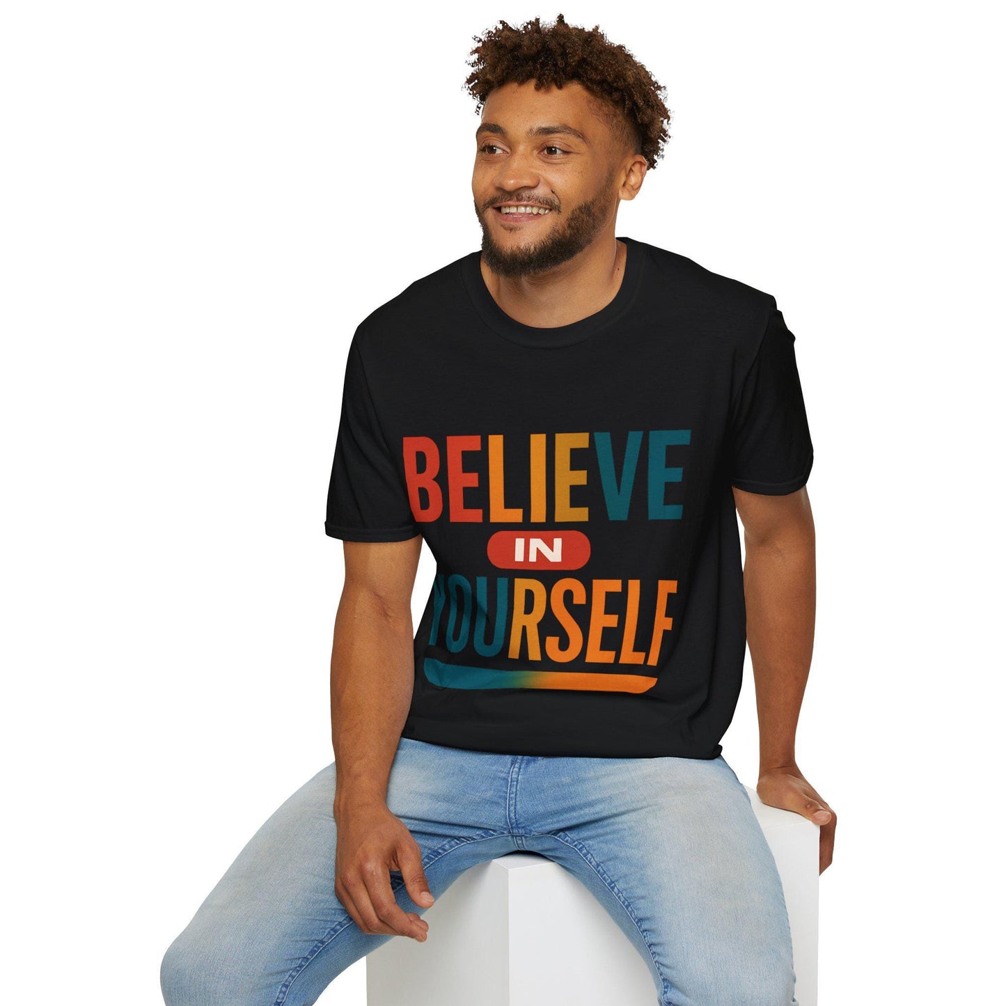 Believe in Yourself Unisex T-Shirt, Empowering Inspirational Tee, Positive Confidence Shirt, Gift for Him Her, Lightweight Breathable Cotton