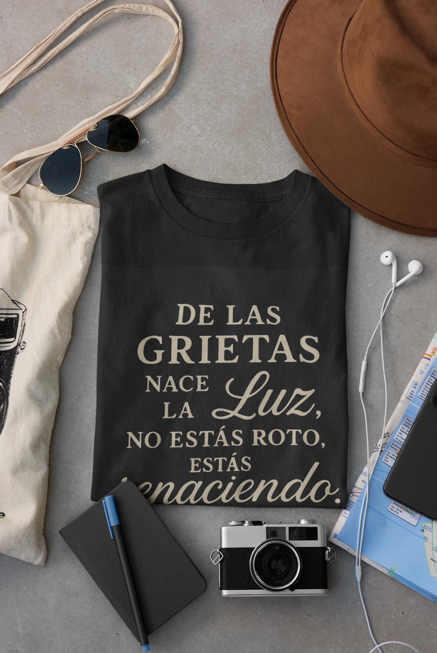 Inspirational Quote Garment-Dyed Unisex T-Shirt – Camiseta Unisex Teñida con Frase Motivadora