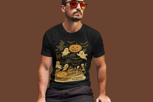 Unisex Garment-Dyed T-shirt - Camiseta de Halloween con fantasmas adorables y motivos festivos, disfraces y fiestas, regalos spooky, tallas