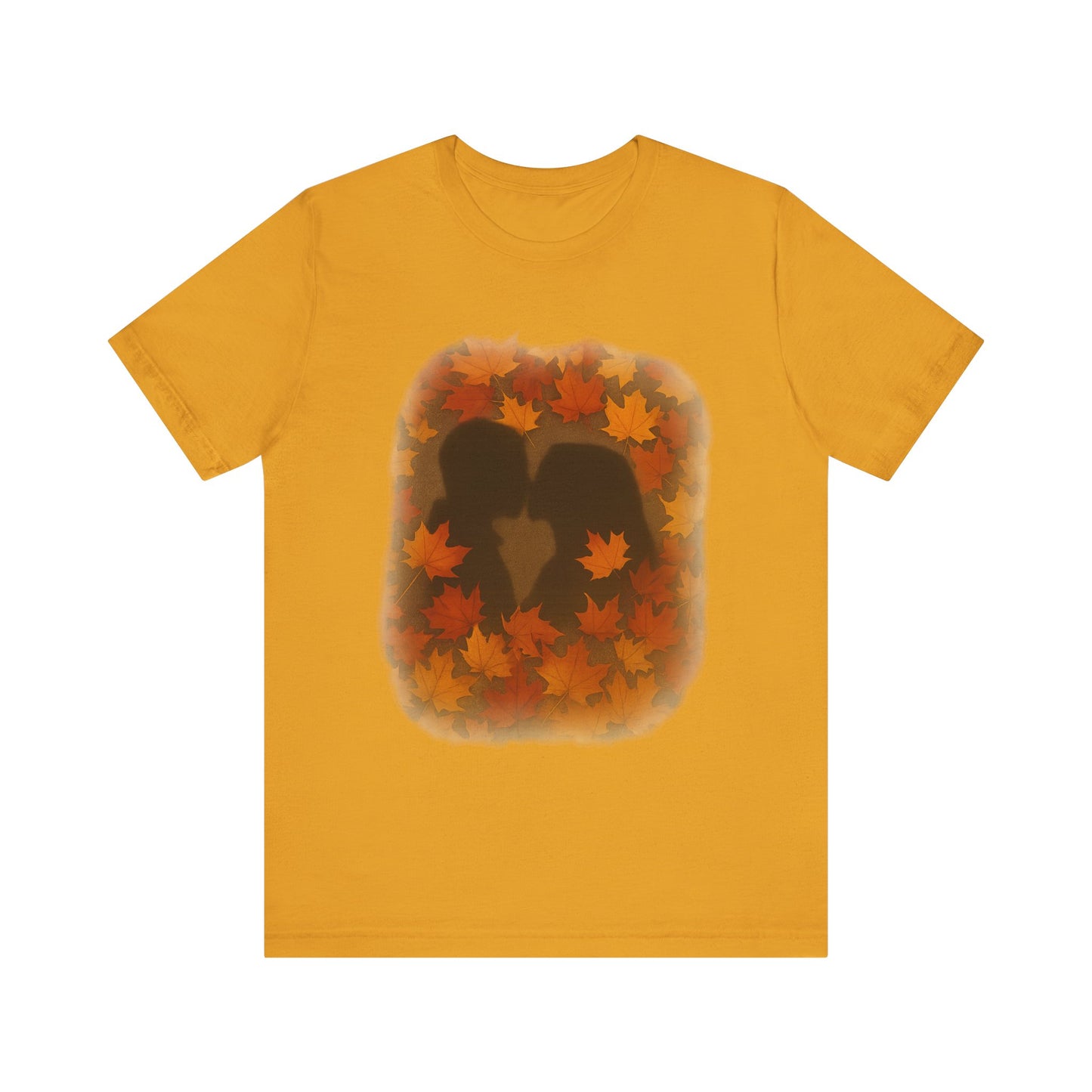 Fall Romance Short Sleeve Tee - Cozy Autumn Shirt, Perfect for Couple Gifts, Thanksgiving, Date Night, Love T-Shirt