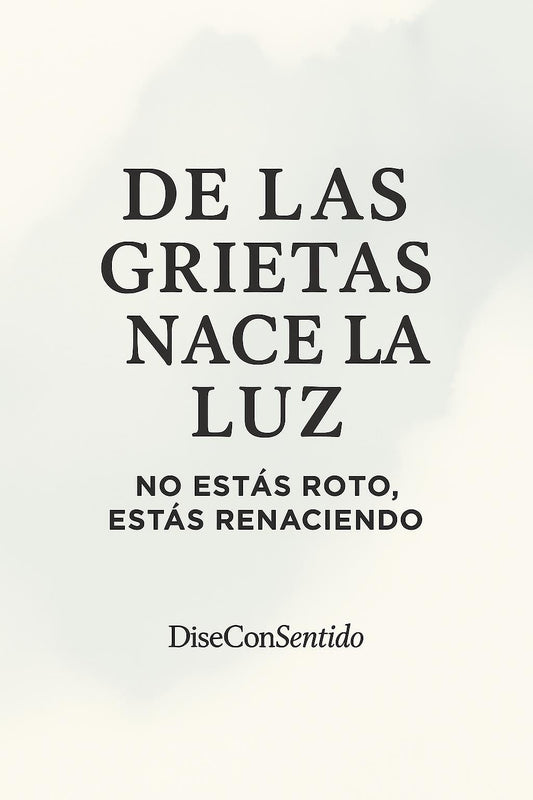 Lámina descargable “De las grietas nace la luz” – Póster emocional para imprimir | Arte inspirador | Decoración con sentido