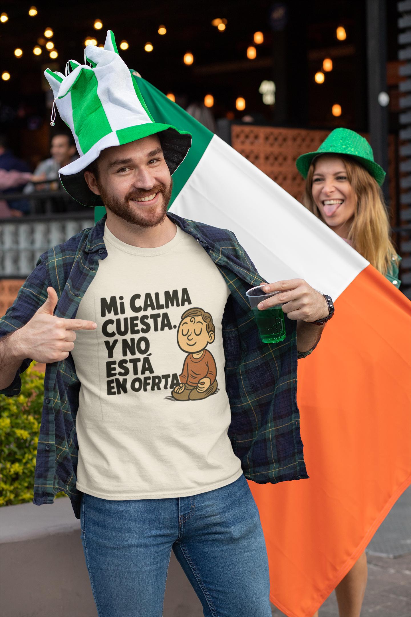 Unisex Softstyle T-Shirt 'Mi calma cuesta Y no está en oferta' - Sarcasmo elegante, autocuidado, frase poderosa, ilustración moderna,