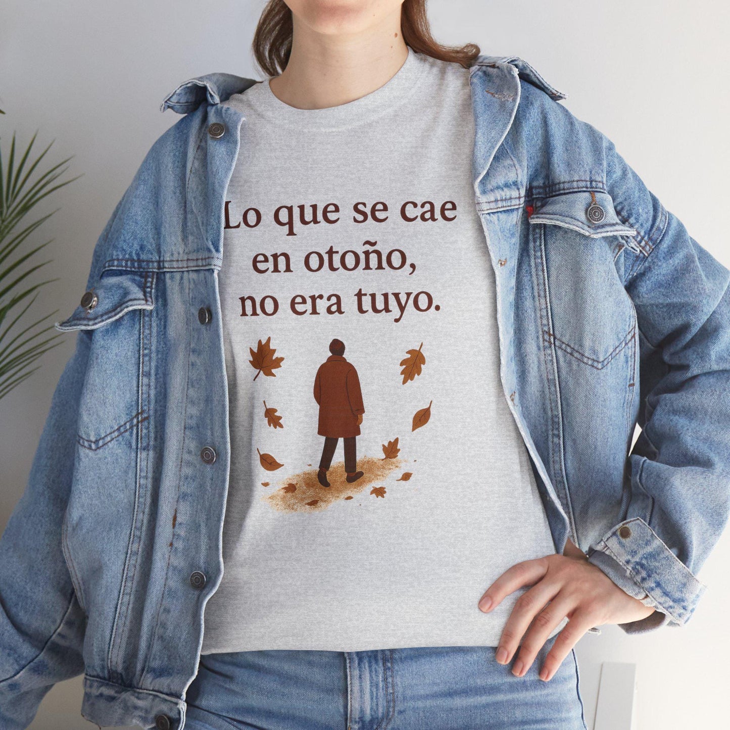 Autumn Vibes Unisex Tee, Fall Leaves Graphic Tee, Growth Reminder Shirt, Seasonal Gift Shirt, Spanish Quote Tee, Sizes S-5XL
