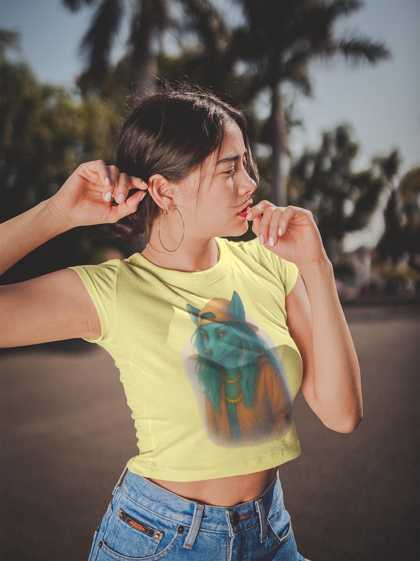 Emotional Urban Wolf Illustrated Tee - Bella Canvas 3001, Streetwear with Purpose, Gift for Strong Women, Fashion with Meaning, Feminine