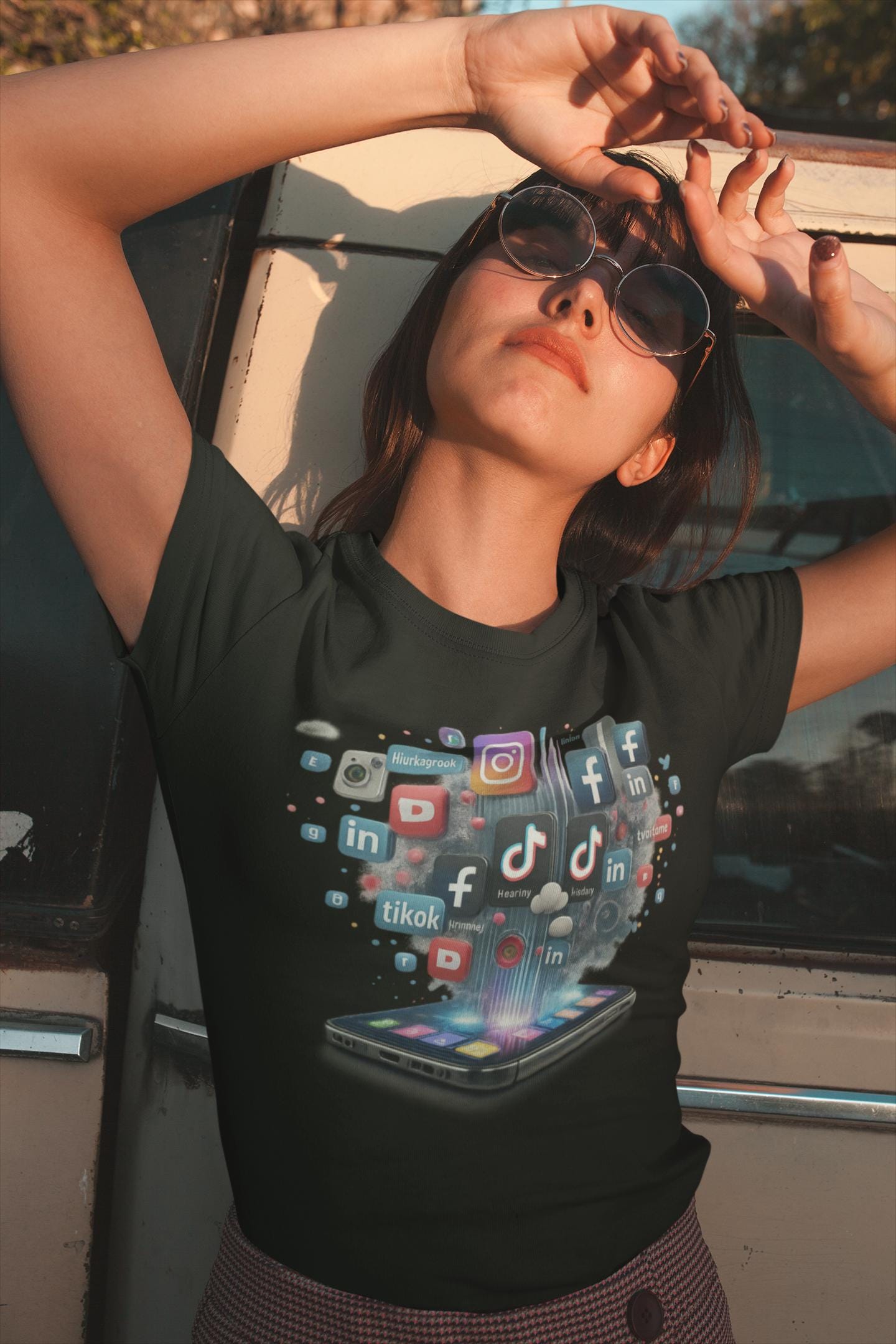Social Media Icons Unisex Tee | Tech Lover Gift Shirt, Trendy Digital Life, Everyday Wear, Softstyle T-Shirt