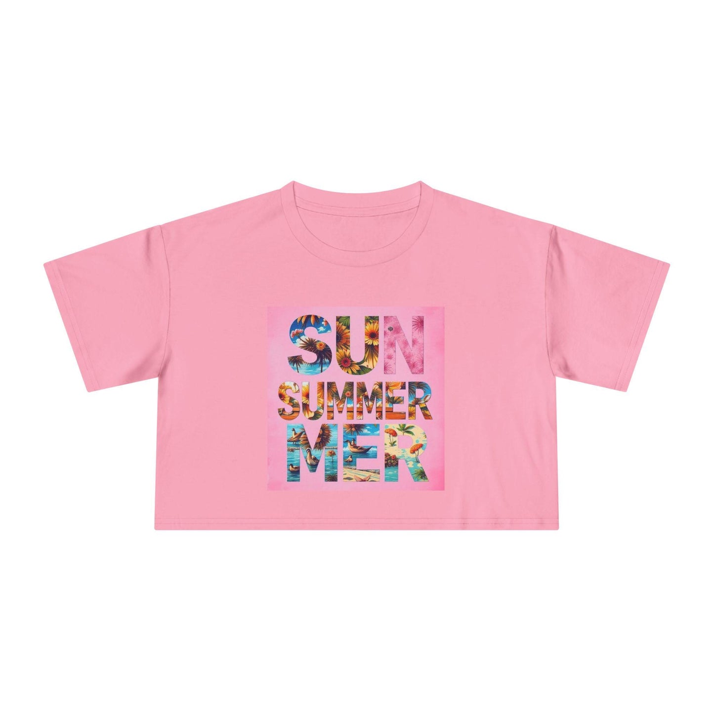 Mexican Summer Crop Tee, Casual Beach Graphic Shirt, Women's Vacation Top, Spanish Language Tee, Playeras Para Veranear