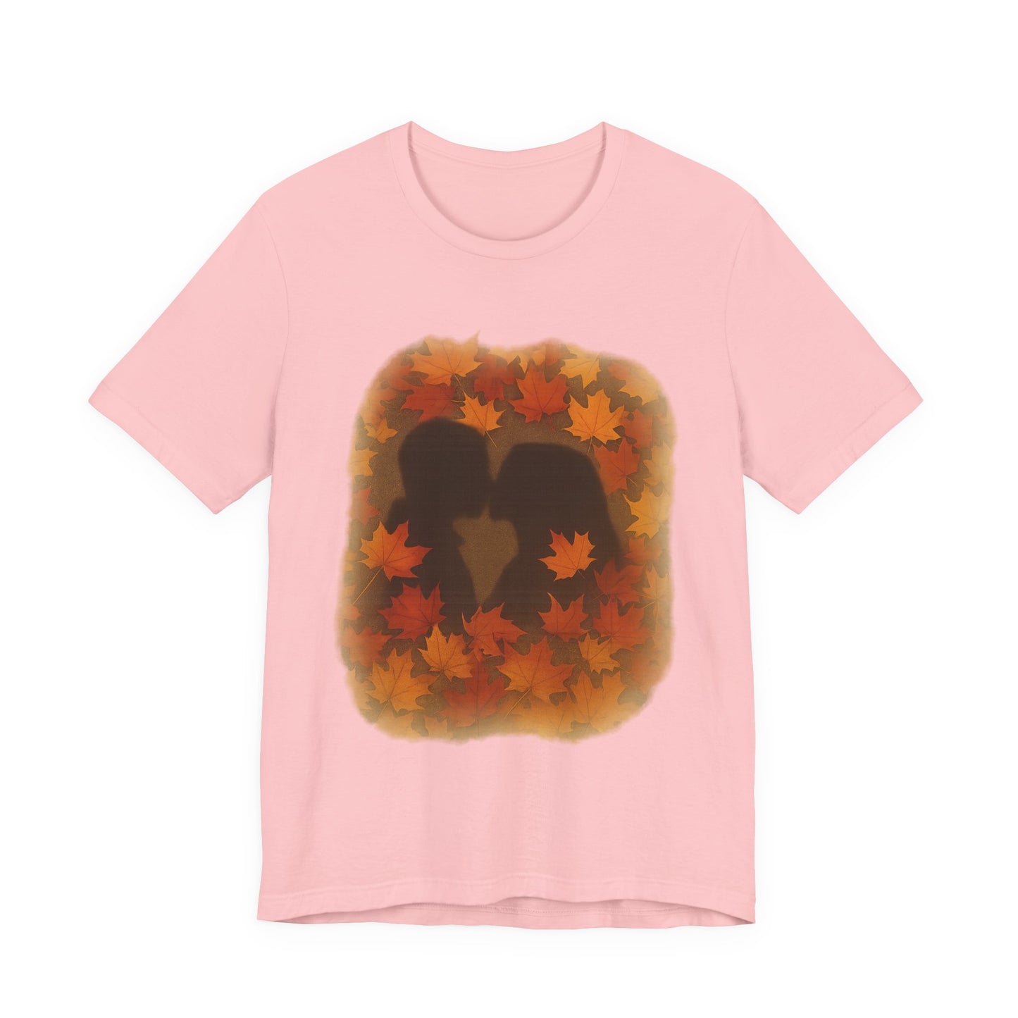 Fall Romance Short Sleeve Tee - Cozy Autumn Shirt, Perfect for Couple Gifts, Thanksgiving, Date Night, Love T-Shirt