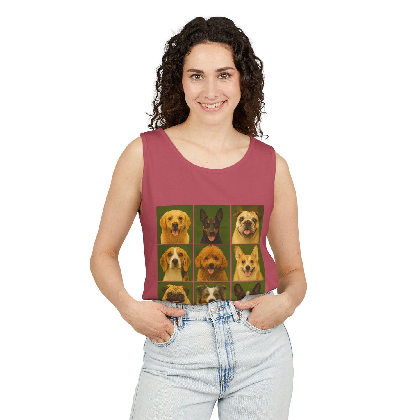 Dog Breeds Collage Tank Top - 'Every Snout Has Its Story' Inspirational Customized Shirt | Gift for Pet Lovers,Canine Medley Shirt,Animal