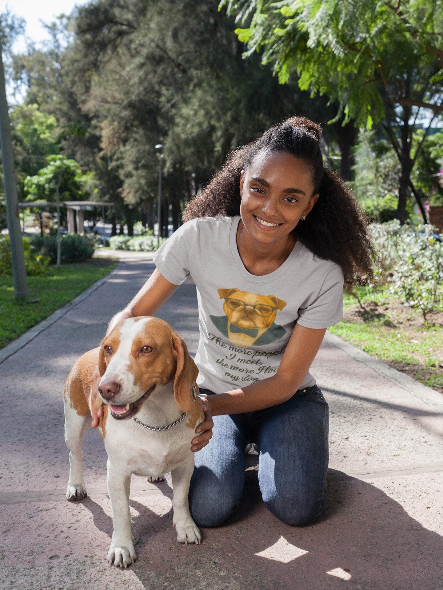 Dog Lovers T-Shirt - Funny Bulldog Design, Unisex Tee for Pet Owners, Animal Lovers, The More I Know People The More I Love My Dog, Gift for