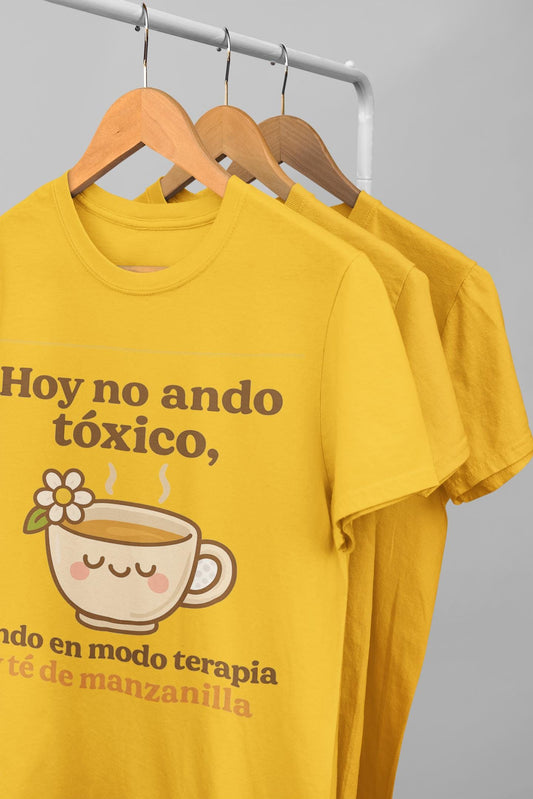 Funny Mental Health Shirt, Therapy & Chamomile Mode,  Self-Care Humor Tee for Women