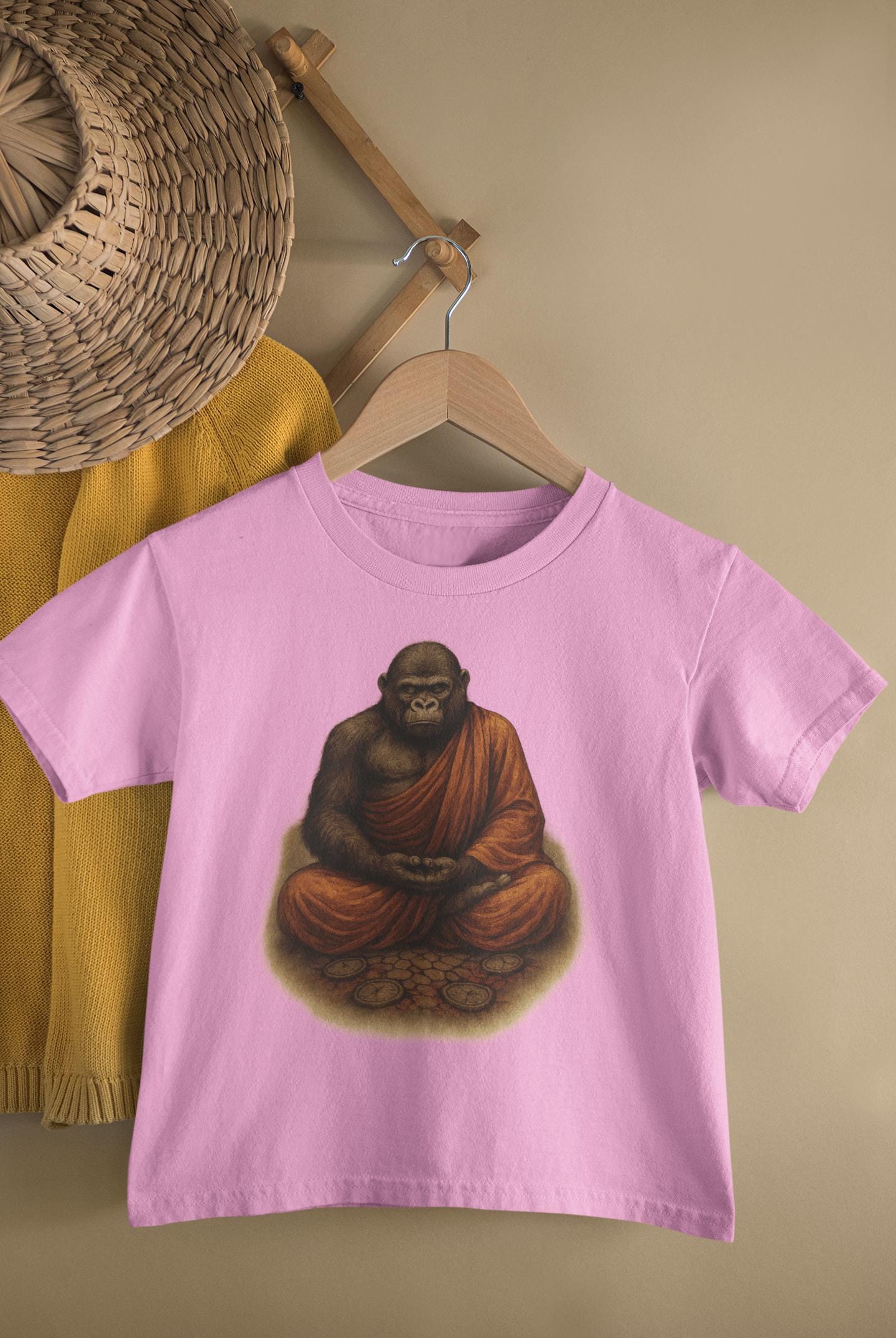 Zen Gorilla T-shirt, Spiritual Animal Tee, Comfort Colors Yoga Gift, Mindful Fashion, Relaxed Fit Unisex Shirt