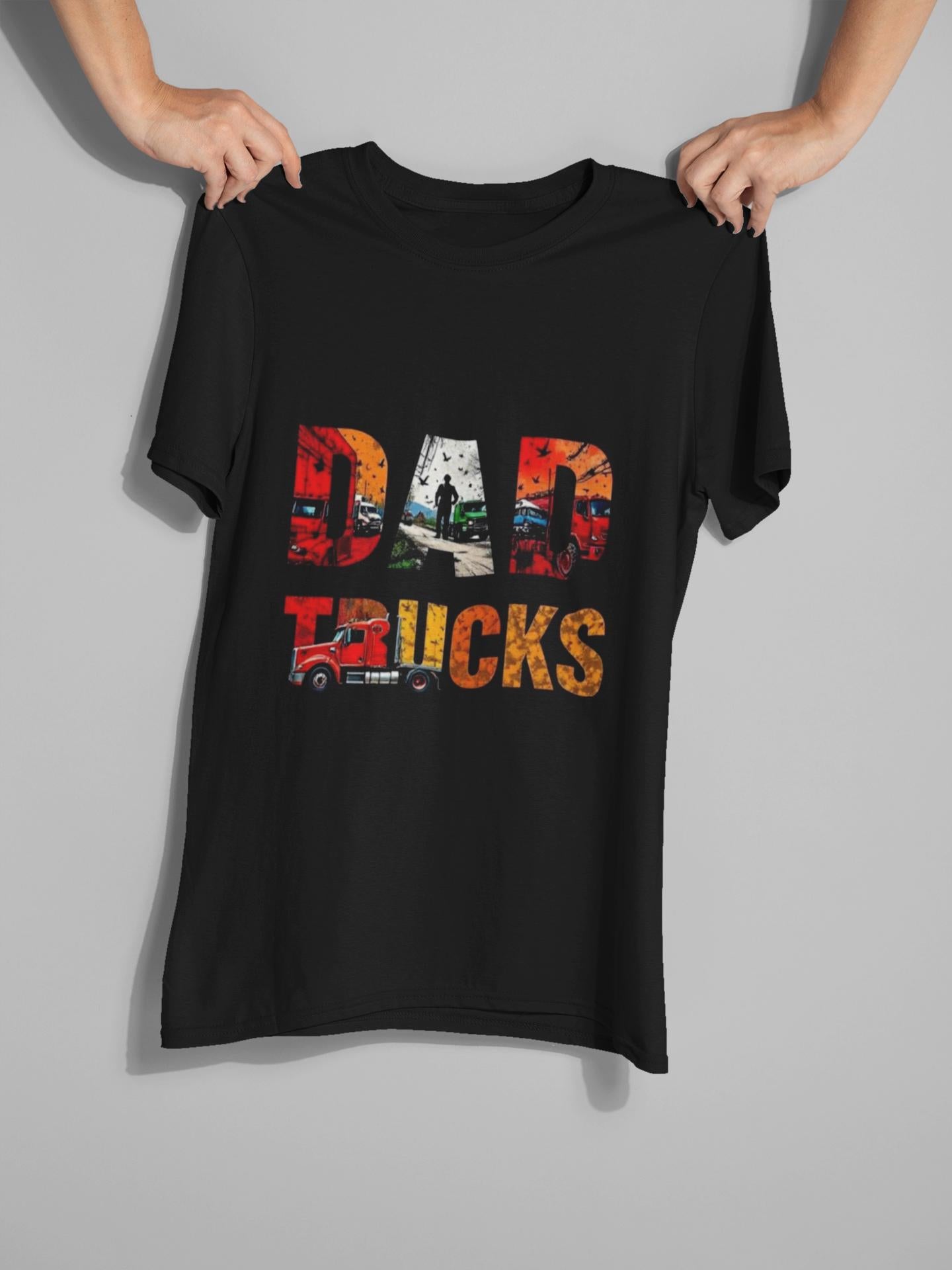 Dad Trucks Unisex Softstyle T-Shirt | Perfect Gift for Fathers, Truck Lovers, and Birthdays, Casual Wear, Father's Day, Everyday Comfort