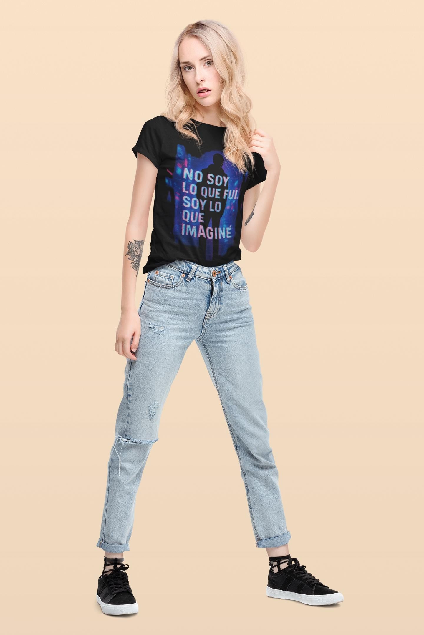 Glitch Cyberpunk Unisex T-shirt, Emotional Streetwear Tee, Comfort Colors Shirt, Spanish Quote Clothing, Neon Urban Art Apparel,