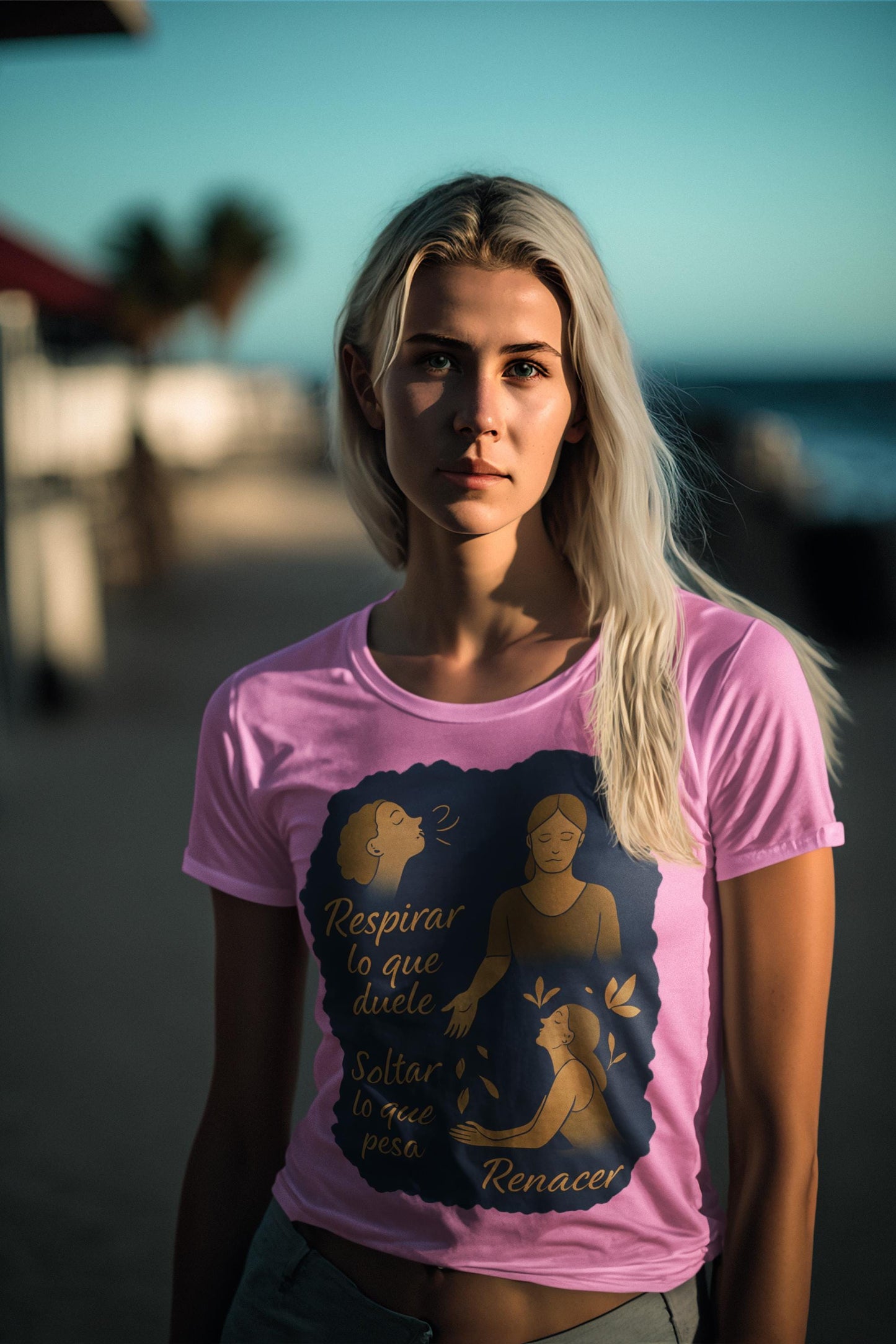 Emotional T Shirt Breathe, Release, Rebirth, Sequential Watercolor Design with Symbolic Body Illustration