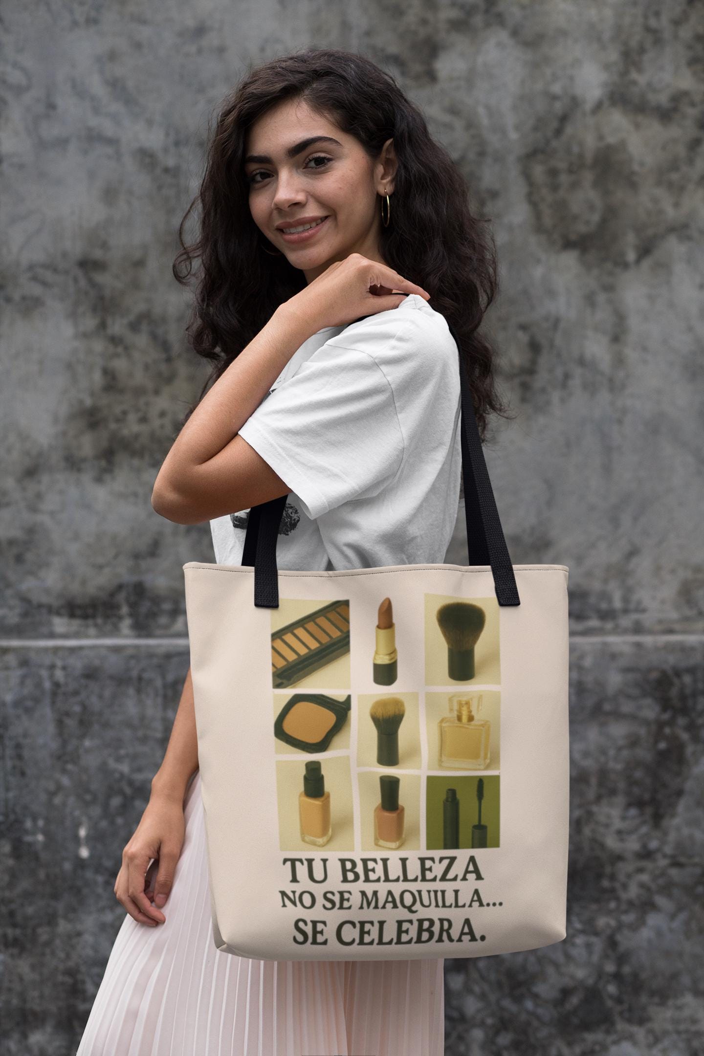 Beauty Lover Tote Bag, Cosmetic Tote, Makeup Storage Bag, Eco Friendly Bag, Gift for Her, Fashionable Tote, Beauty Theme Bag