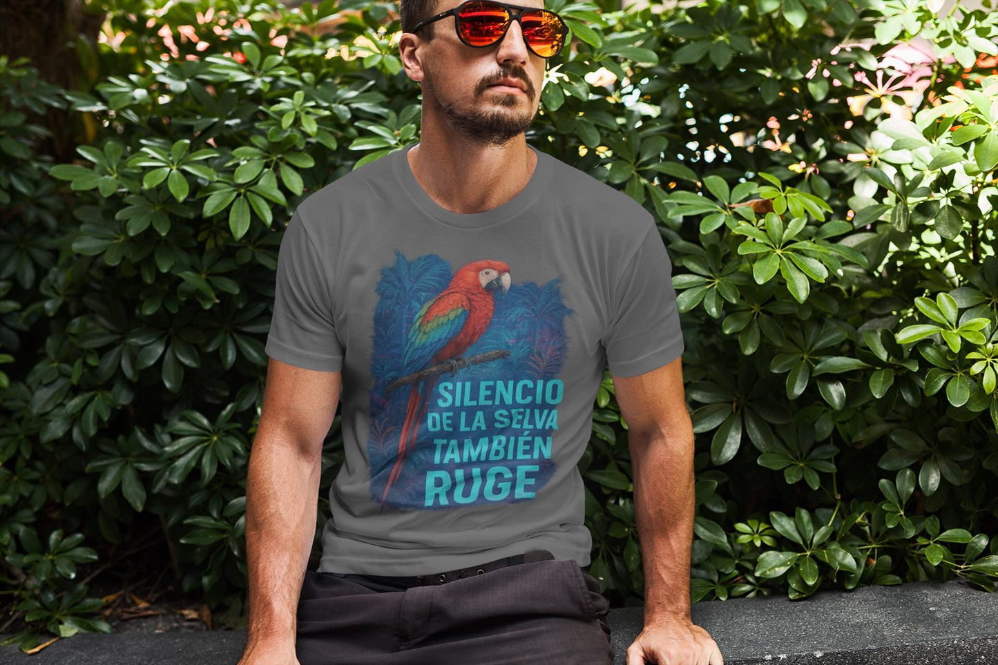 Tropical Glitch Unisex T-shirt, Emotional Urban Wear, Eco-Friendly Tee, Artist Gift, Powerful Quote, Spanish Shirt, DiseConSentido, Cotton