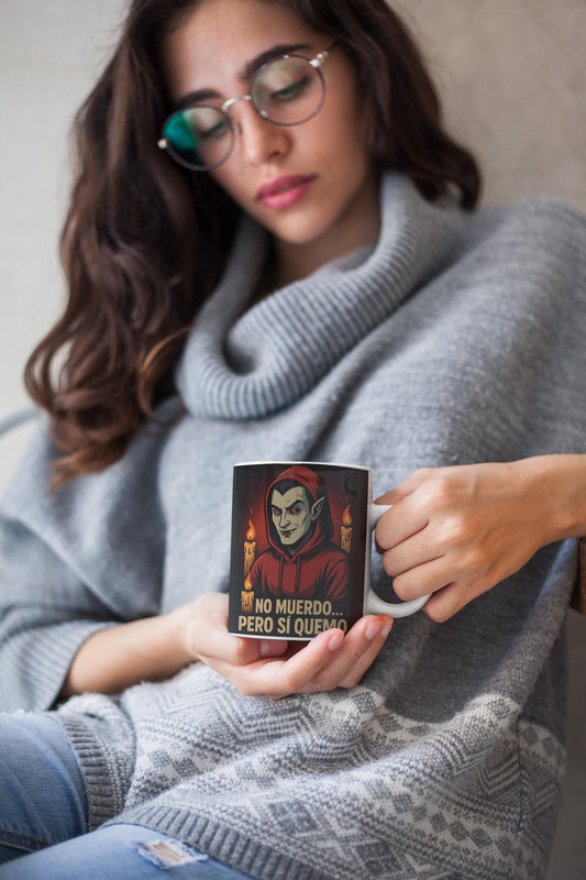 Vampire Mug, Halloween Coffee Cup, Gothic Tea Mug, Ceramic Drinkware, Funny Novelty Gift, Unique Kitchen Decor