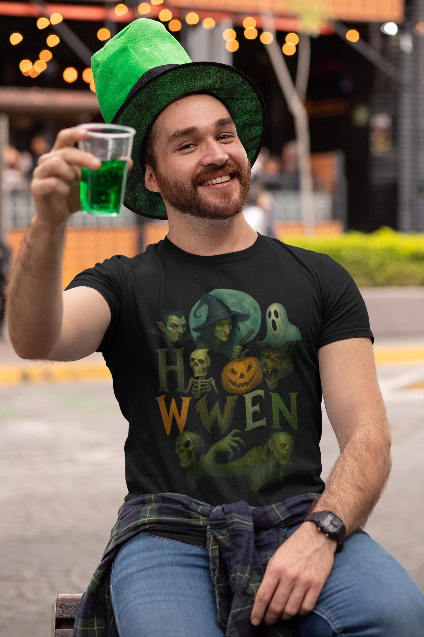 Halloween Unisex Tee, Spooky Cotton Shirt for Costume Parties & Trick-or-Treating, Seasonal Fashion Gift