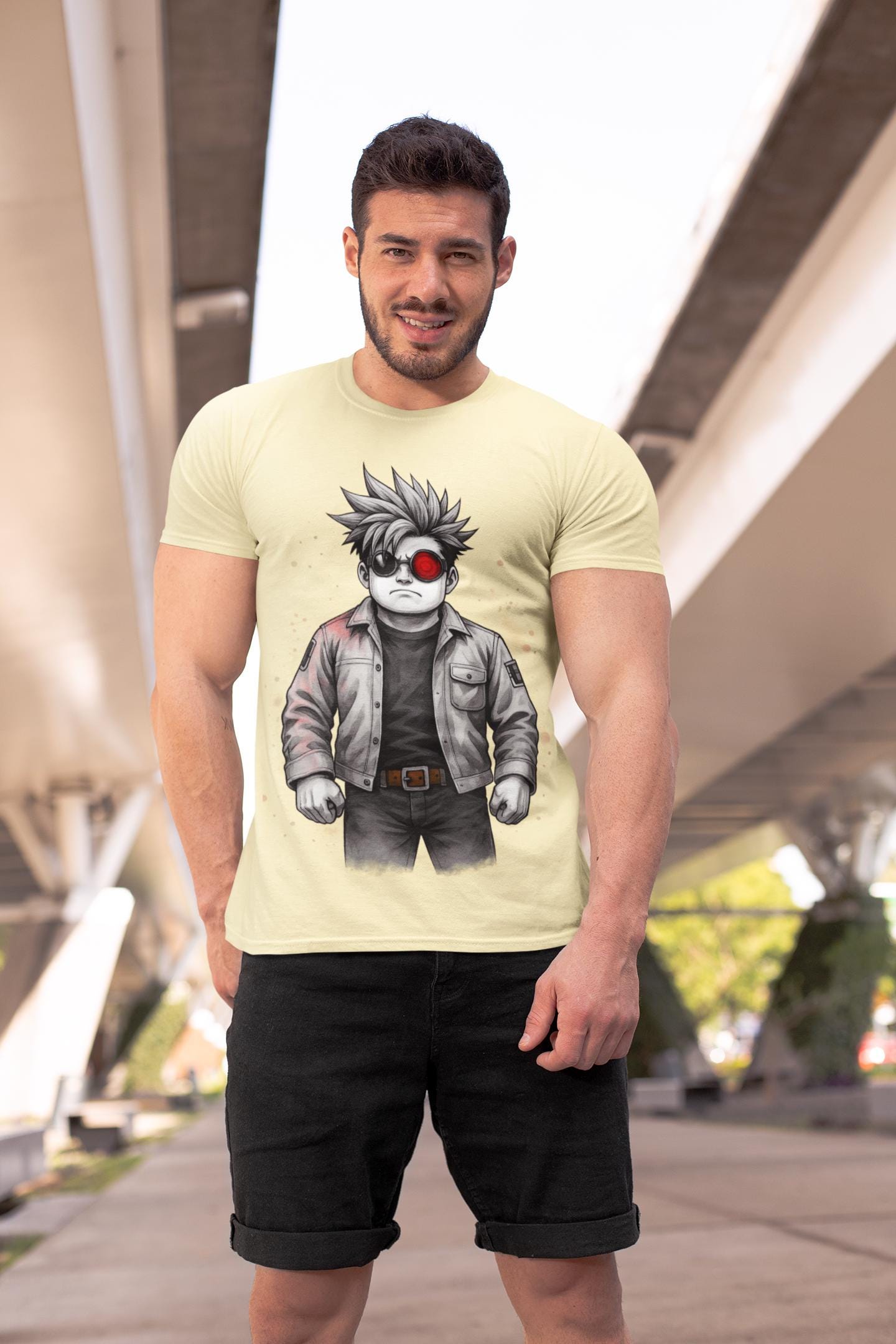 Cool Cartoon Character Graphic T-Shirt, Vintage Style Tee, Unisex Casual Wear, Gift for Anime Fans, Everyday Comfort, Birthday Present