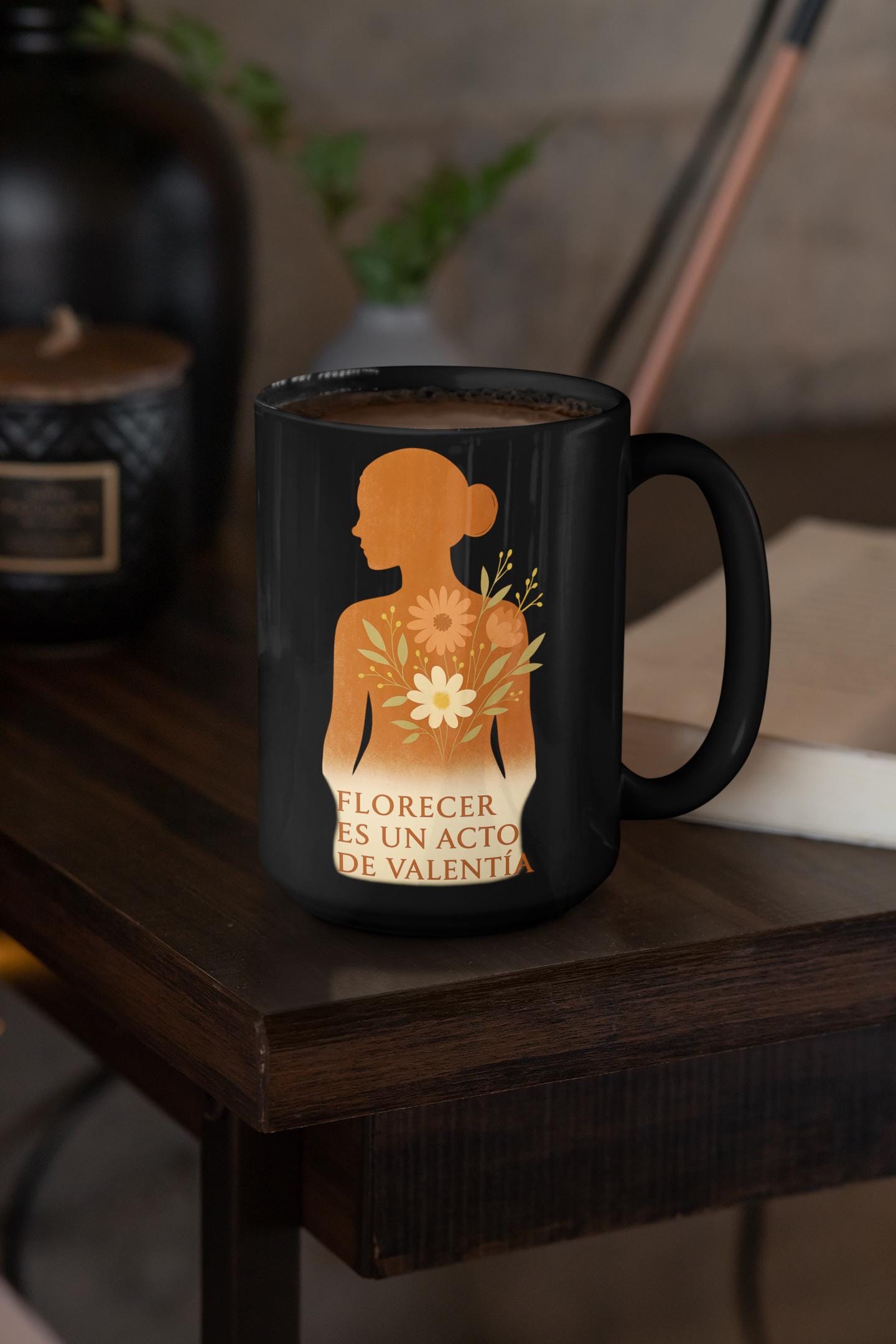 Empowerment Floral Coffee Mug, Motivational Gift for Women, Resilience Statement Cup, Inspirational Quote Gift, Self Care Reminder, Feminine