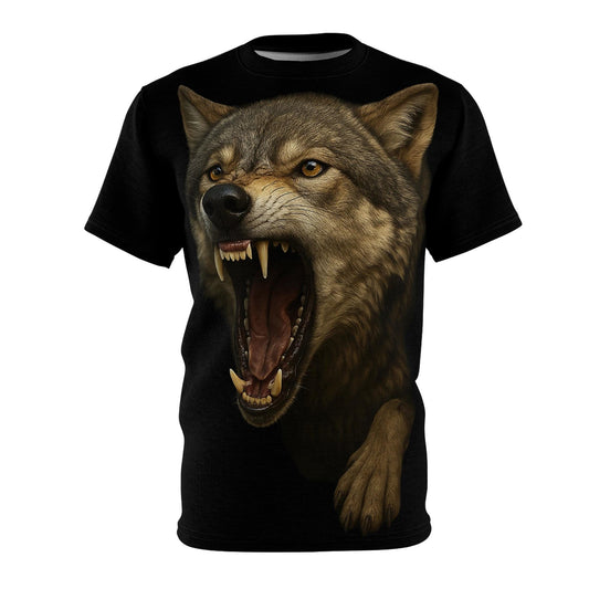 Fierce Wolf Graphic Tee, Animal Lover Gift, Edgy Apparel, Unisex T-Shirt, Nature Enthusiasts Top