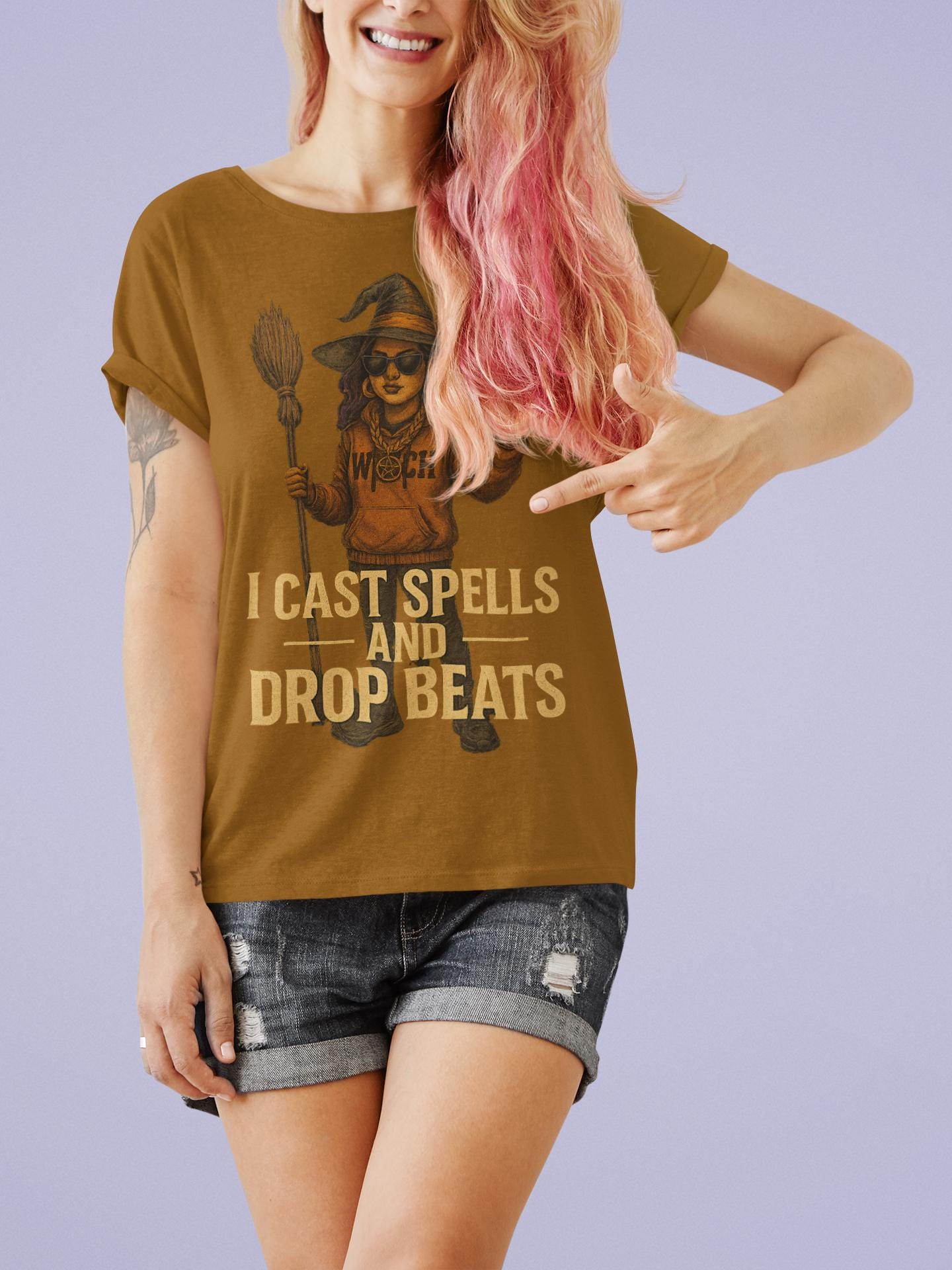 Witch T-Shirt, Funny Halloween Tee, Hip Hop Reggaeton Clothing, Halloween Costume, Spooky Season Shirt, Unisex Jersey Short Sleeve Tee